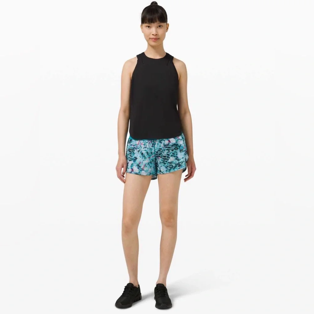 Lululemon Speed Up Short Long *4" Updated Fit in Multi/Hawaiian Blue sz 10 Tall - Picture 6 of 12